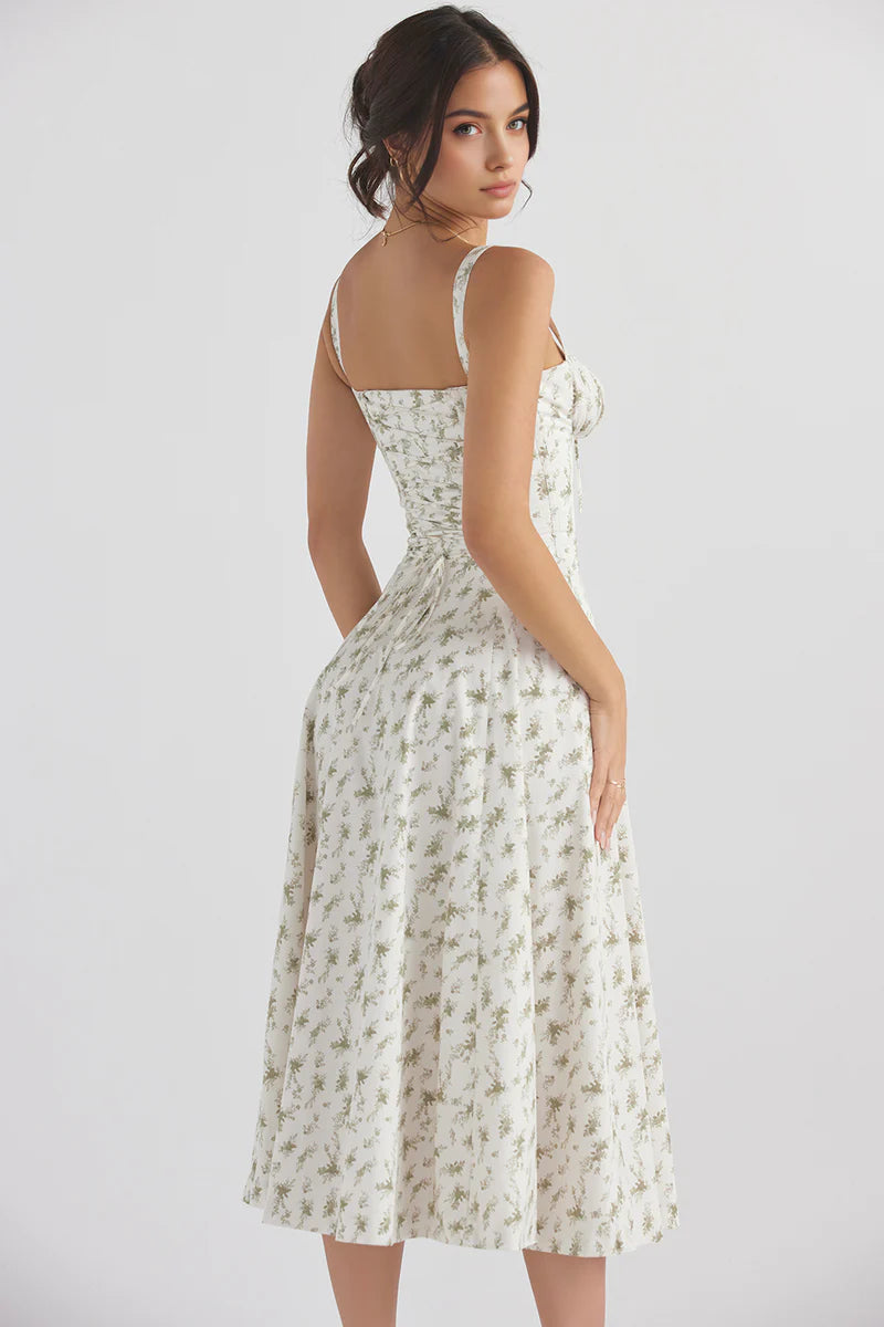 Abito midi con bustier e corpino stile corsetto - Voguerie