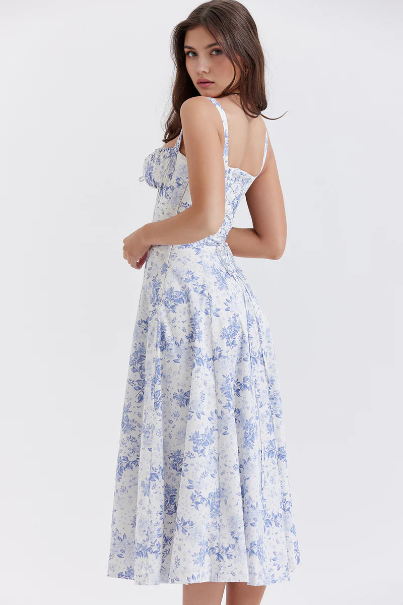 Abito midi con bustier e corpino stile corsetto - Voguerie