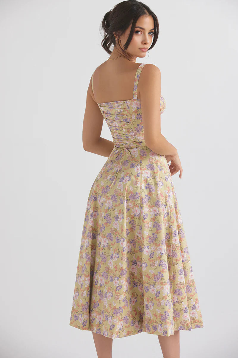Abito midi con bustier e corpino stile corsetto - Voguerie