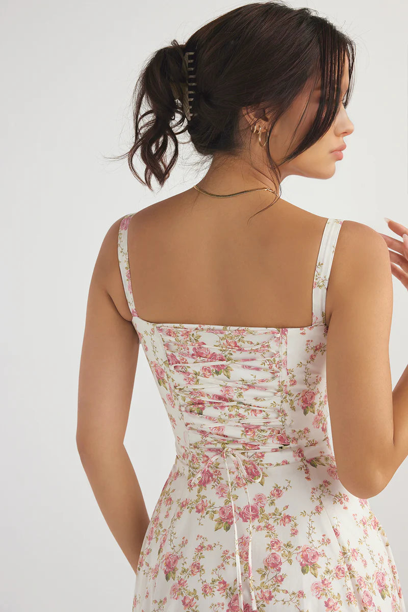 Abito midi con bustier e corpino stile corsetto - Voguerie