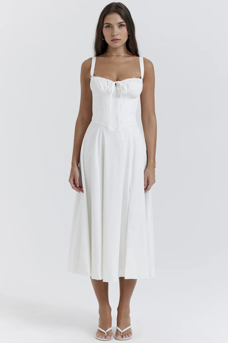Abito midi con bustier e corpino stile corsetto - Voguerie