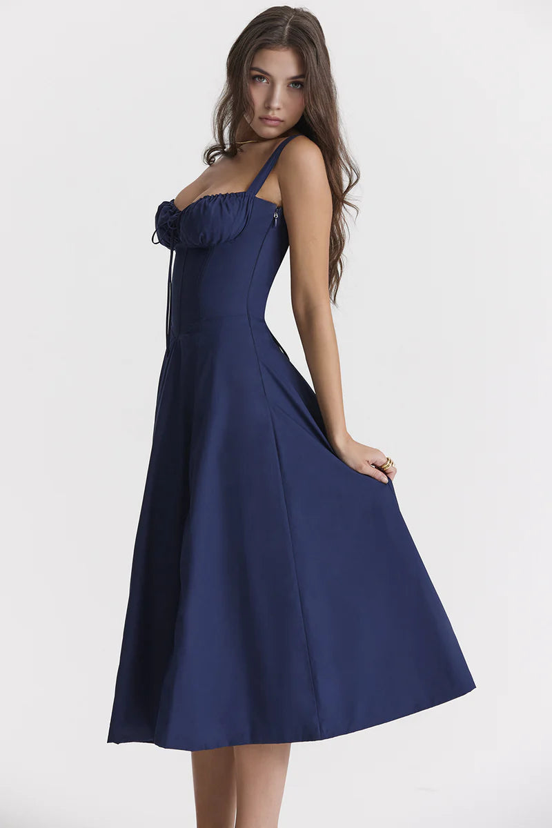 Abito midi con bustier e corpino stile corsetto - Voguerie