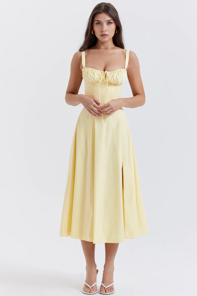 Abito midi con bustier e corpino stile corsetto - Voguerie