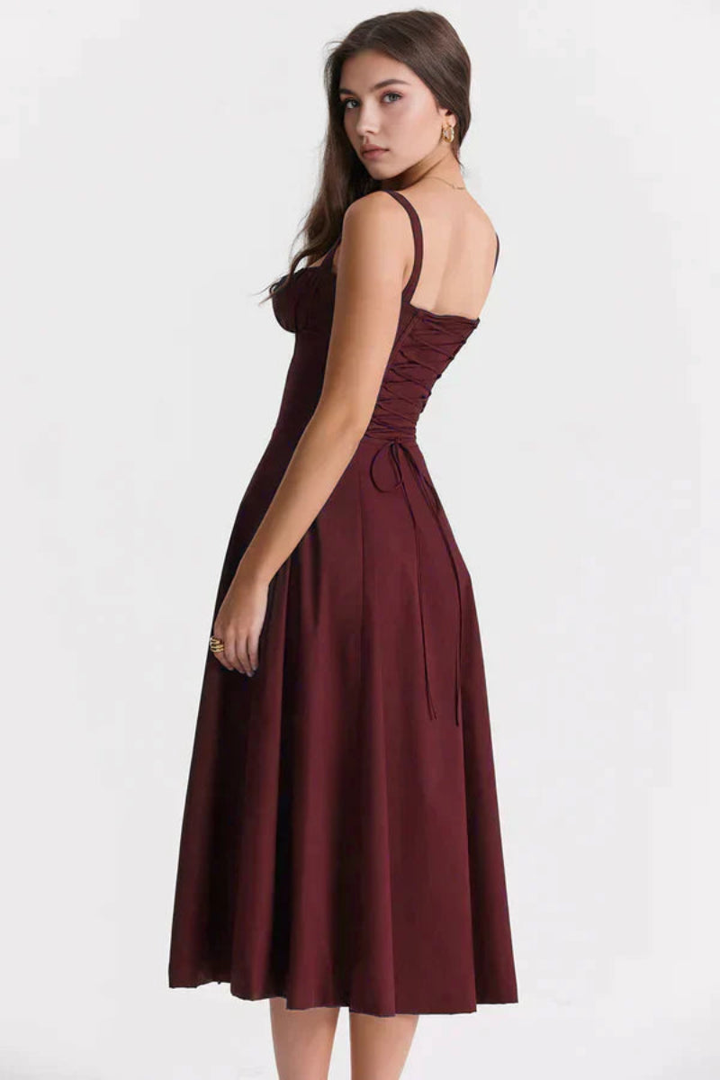 Abito midi con bustier e corpino stile corsetto - Voguerie