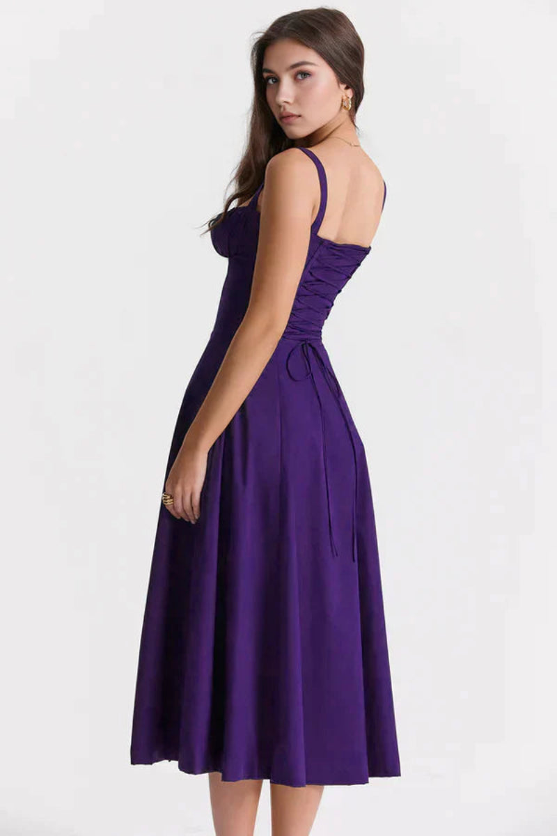 Abito midi con bustier e corpino stile corsetto - Voguerie